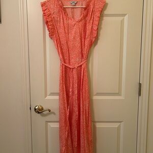 Croft & Barrow Pink Ruffled Wrap Maxi Dress
